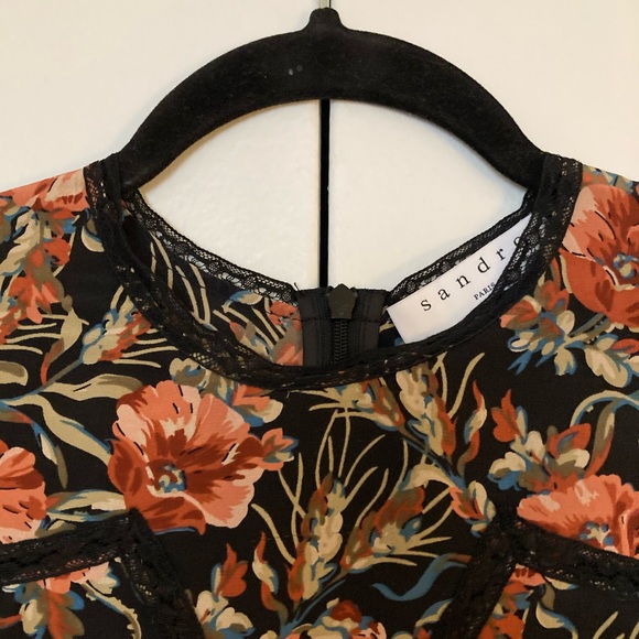 SANDRO 'Sven' Silk Midi Dress Size 2 - Picture 5 of 10